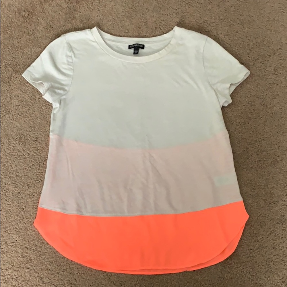 Express Peachy Pink Neon Shirt